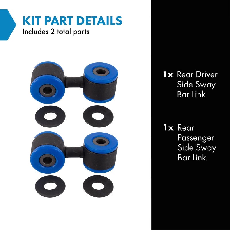 تي آر كيو مجموعة وصلات شريط Sway الخلفية TRQ متوافقة مع أودي 2008-2018 - Image 2